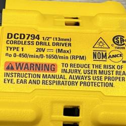 AS-IS DEWALT Atomic 20V Lithium-Ion Cordless Compact 1/2 in. Drill/Driver Kit