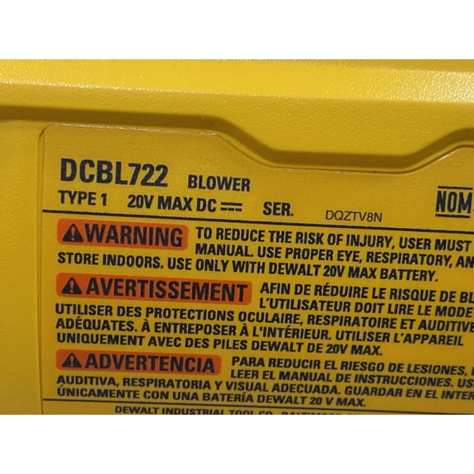 AS-IS DEWALT 20V MAX* XR Brushless Cordless Handheld Blower Kit