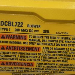 AS-IS DEWALT 20V MAX* XR Brushless Cordless Handheld Blower Kit