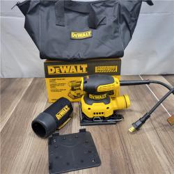 GOOD Dewalt 2.3 Amp Corded 1/4 Sheet Palm Grip Sander Kit with Contractor Bag