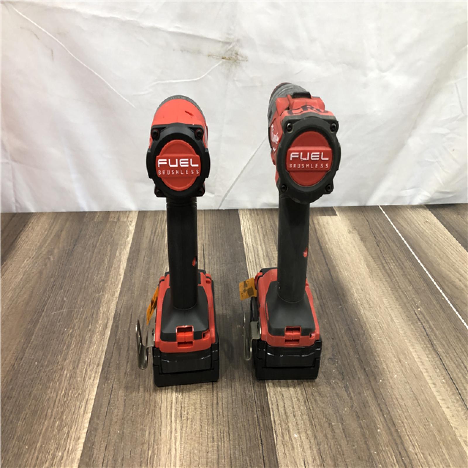 AS-IS Milwaukee FUEL 18V Lithium-Ion Brushless Cordless Hammer Drill and Impact Driver Combo Kit