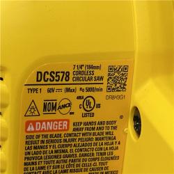 AS-IS DEWALT FLEXVOLT 60V MAX Cordless Brushless 7-1/4 in. Circular Saw with Brake (Tool Only)