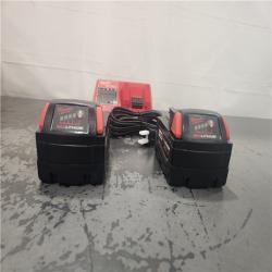 AS-IS- Milwaukee 18-Volt Lithium-Ion XC Starter Kit with Two 5.0Ah Batteries and Charger