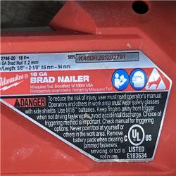 Houston Location AS-IS Milwaukee FUEL 18-Volt Lithium-Ion Brushless Cordless Gen II 18-Gauge Brad Nailer (Tool-Only)