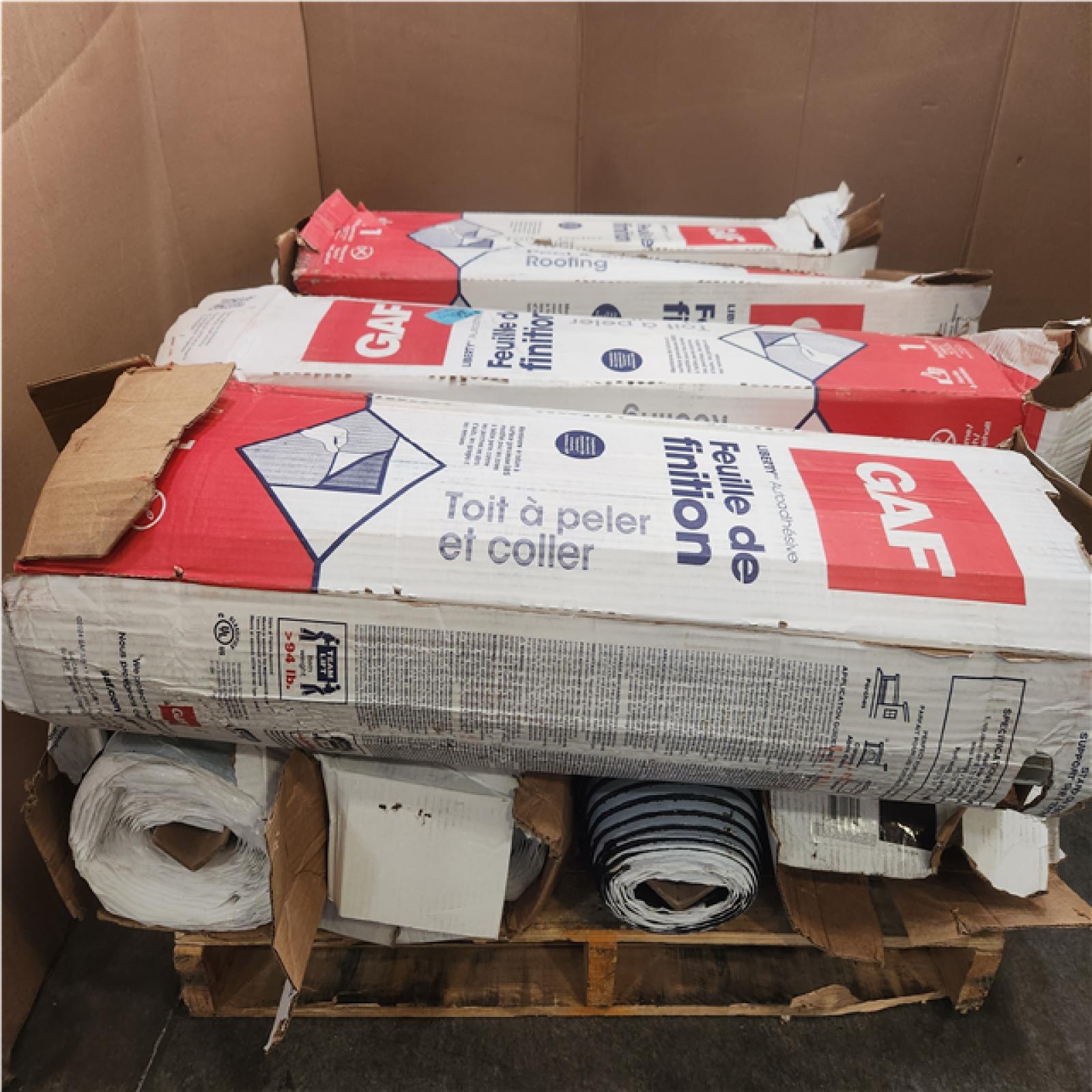 Phoenix Pallet of 8 NEW GAF Liberty 3 ft. x 34 ft. (100 sq. ft.) SBS Self-Adhering Cap Sheet Roll for Low Slope Roofing in Black