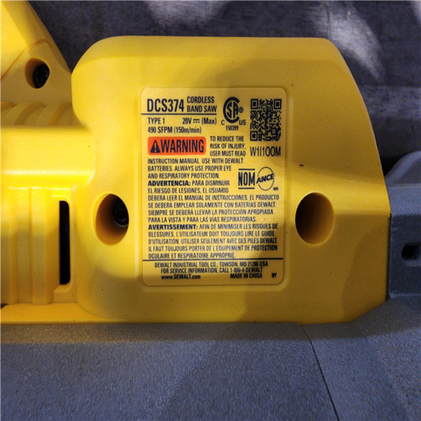 HOUSTON LOCATION - AS-IS DEWALT 20V MAX XR Cordless Li-Ion 5 Band Saw (TOOL ONLY)