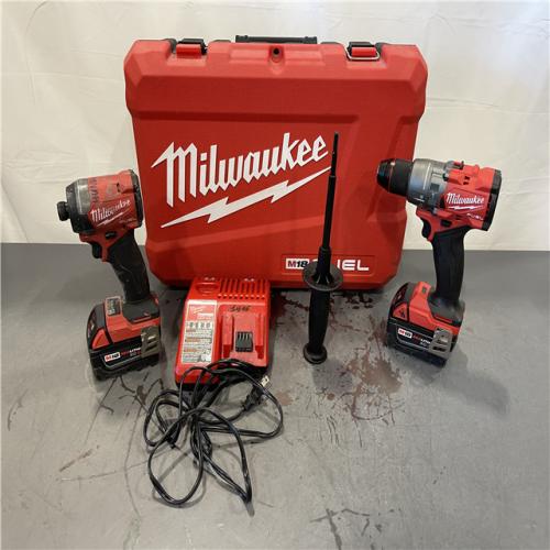 AS-IS - MILWAUKEE M18 FUEL 18V Lithium-Ion Brushless Cordless Hammer Drill and Impact Driver Combo Kit