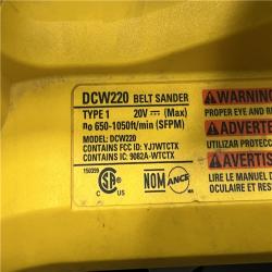 AS-IS DEWALT 20V MAX* XR Brushless Cordless Belt Sander (Tool-Only)