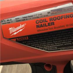 AS-IS Milwaukee FUEL 18-Volt Lithium-Ion Brushless Cordless Coil Roofing Nailer (Tool Only)