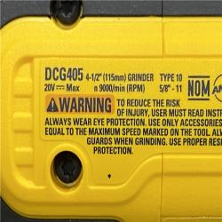 AS-IS DEWALT 20V MAX XR Cordless Brushless 4.5 in. Slide Switch Small Angle Grinder with Kickback Brake (Tool Only)