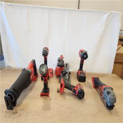 AS-IS- Milwaukee M18 FUEL 18V Lithium-Ion Brushless Cordless Combo Kit with Two 5.0 Ah Batteries  1 Charger  2 Tool Bags (7-Tool)