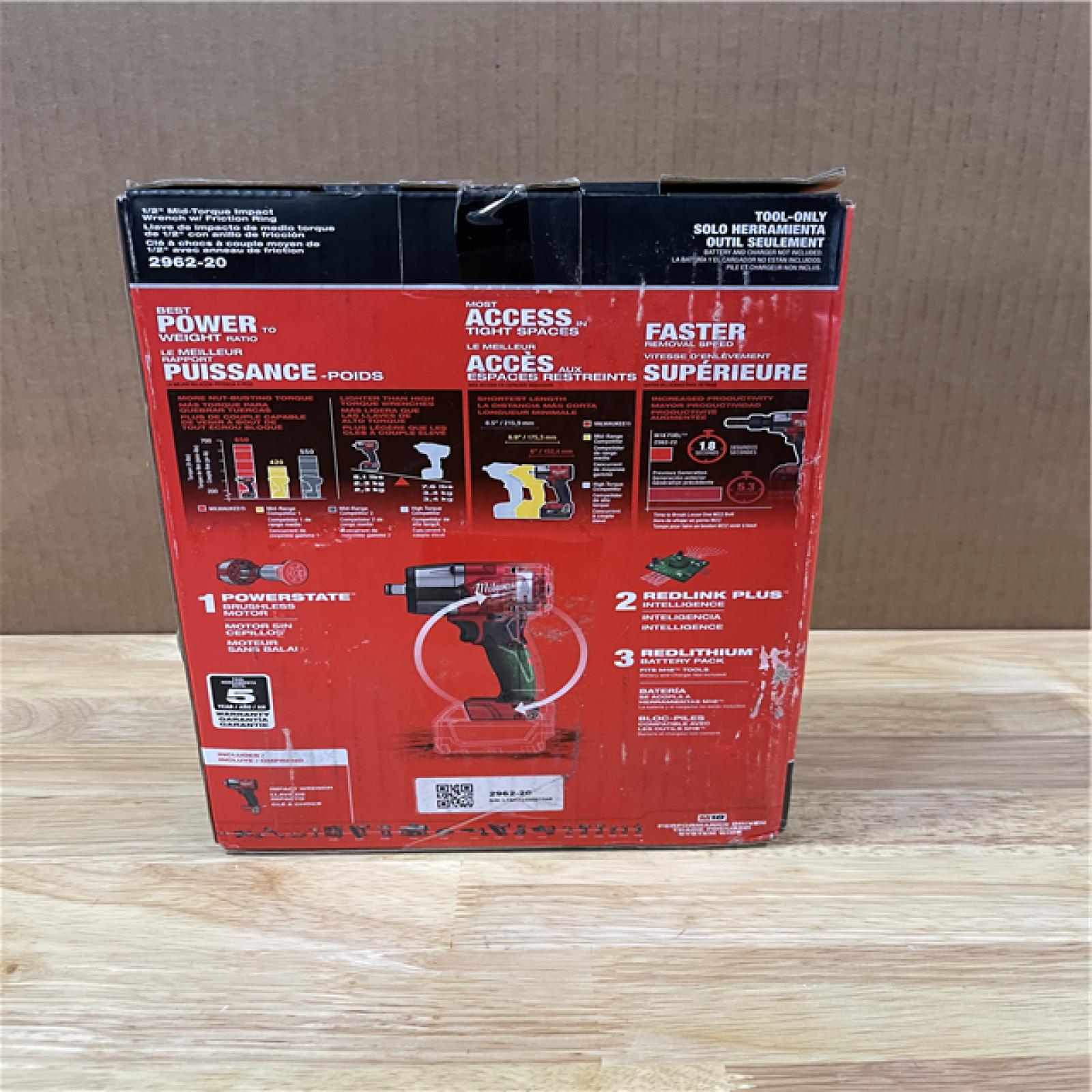 NEW!- Milwaukee FUEL Gen-2 18V Cordless Mid Torque 1/2 in. Impact Wrench (Tool-Only)