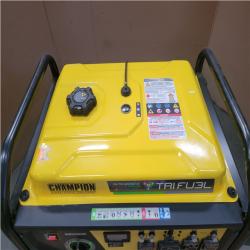 CALIFORNIA AS-IS CHAMPION 11 500 STARTING WATT/ 9 200 RUNNING WATT TRI FUEL GENERATOR