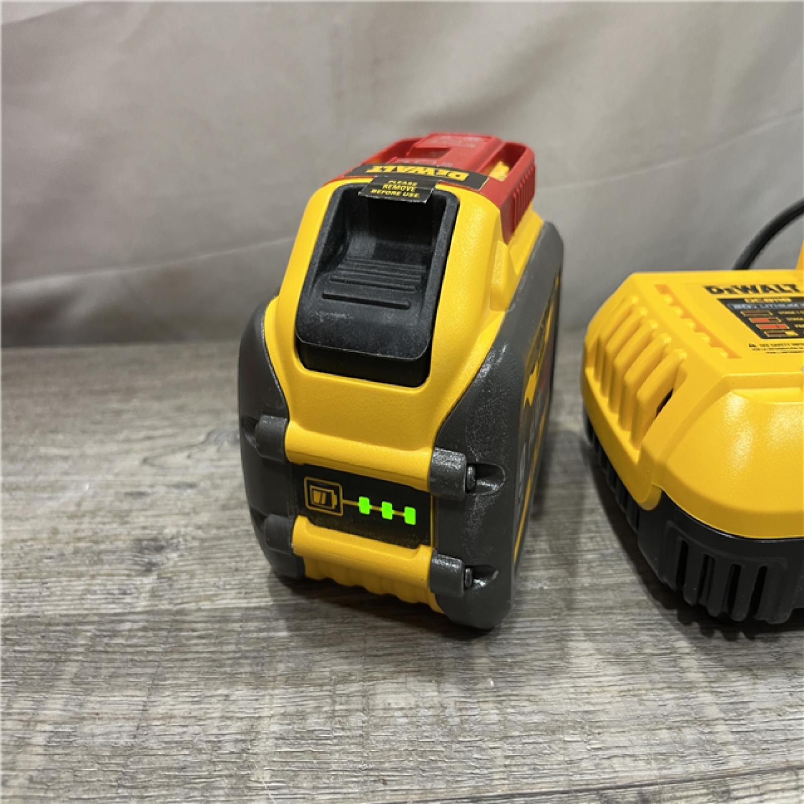 AS-IS DEWALT 20V/60V MAX FLEXVOLT Lithium-Ion 9.0Ah Battery and Charger Starter Kit