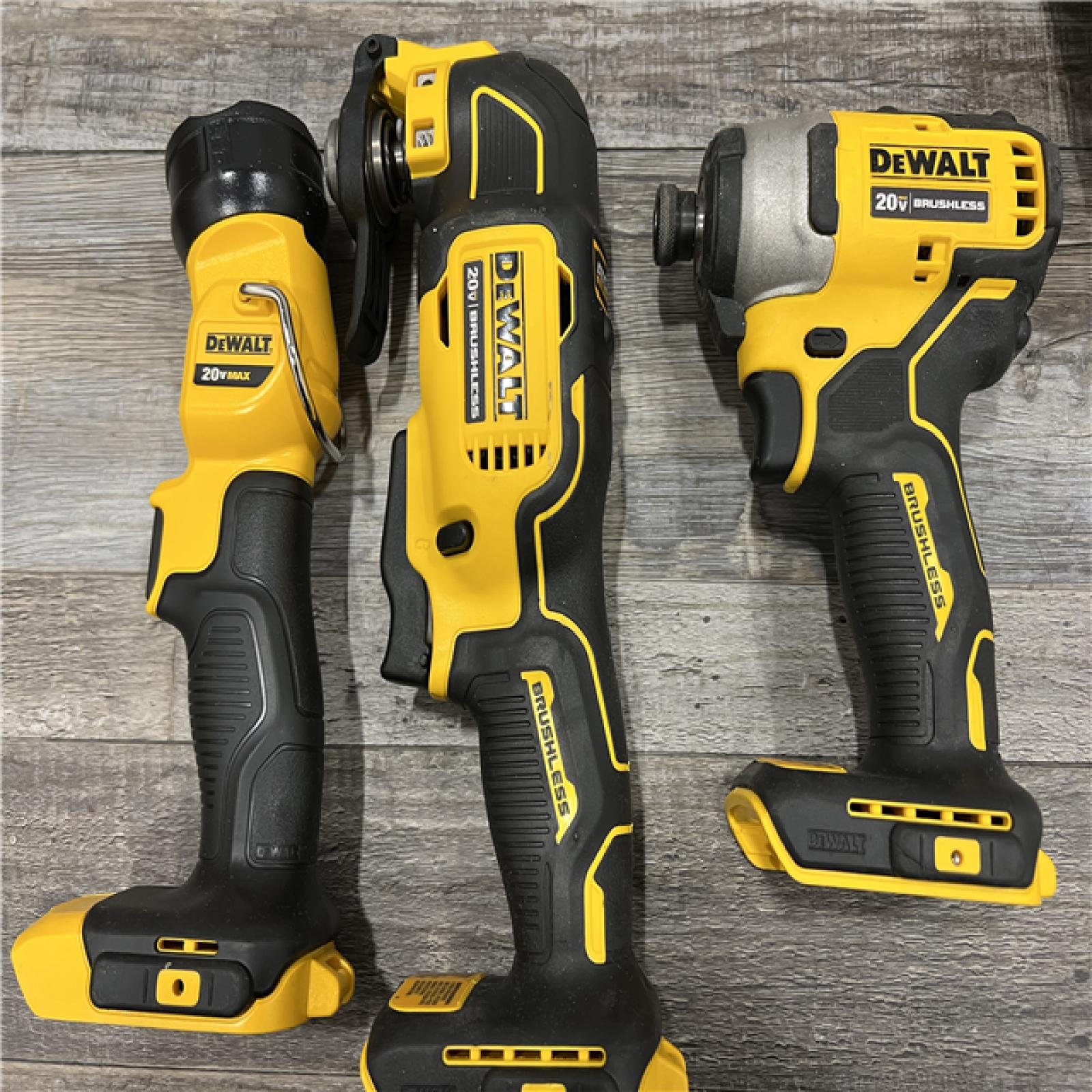 AS-IS DEWALT 20V MAX Lithium-Ion Cordless 7-Tool Combo Kit with 2.0 Ah Battery, (2) 5.0 Ah Batteries and Charger