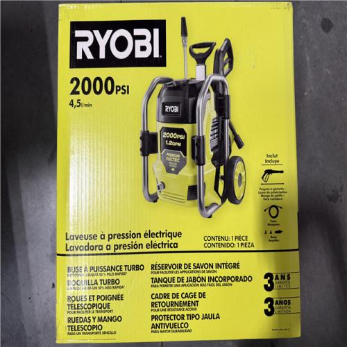 California NEW Sealed Ryobi 2000 PSI Electric Pressure Washer