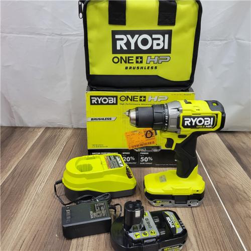 GOOD RYOBI ONE+ HP 18V Brushless Cordless 1/2 in. Drill/Driver Kit with (2) 2.0 Ah HP Battery  Charger and Bag