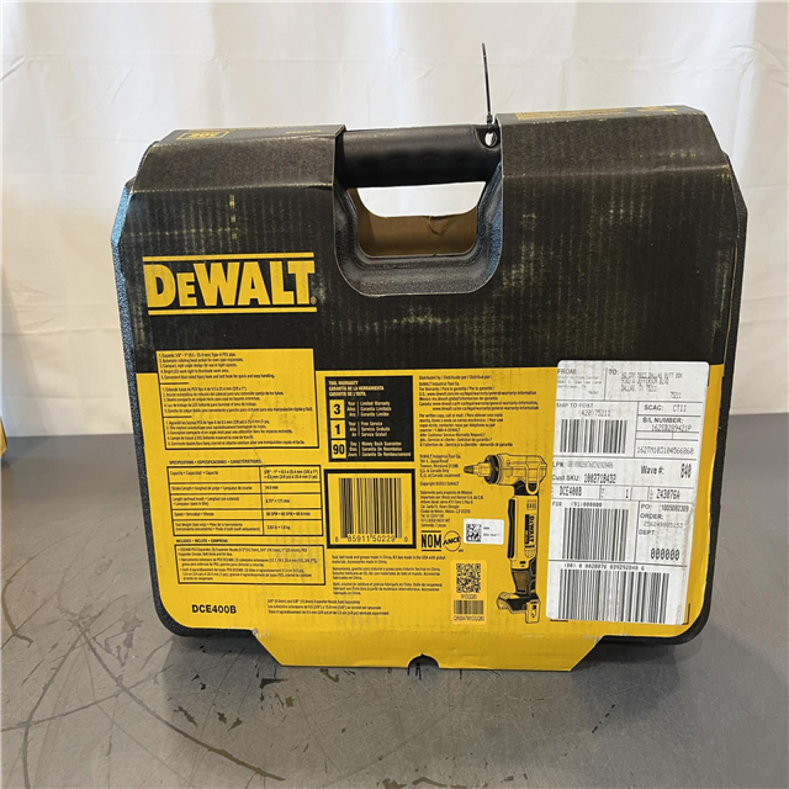 New! - DEWALT 20V MAX Cordless 1 in. PEX Expansion Tool  PEX Expander Grease and Case