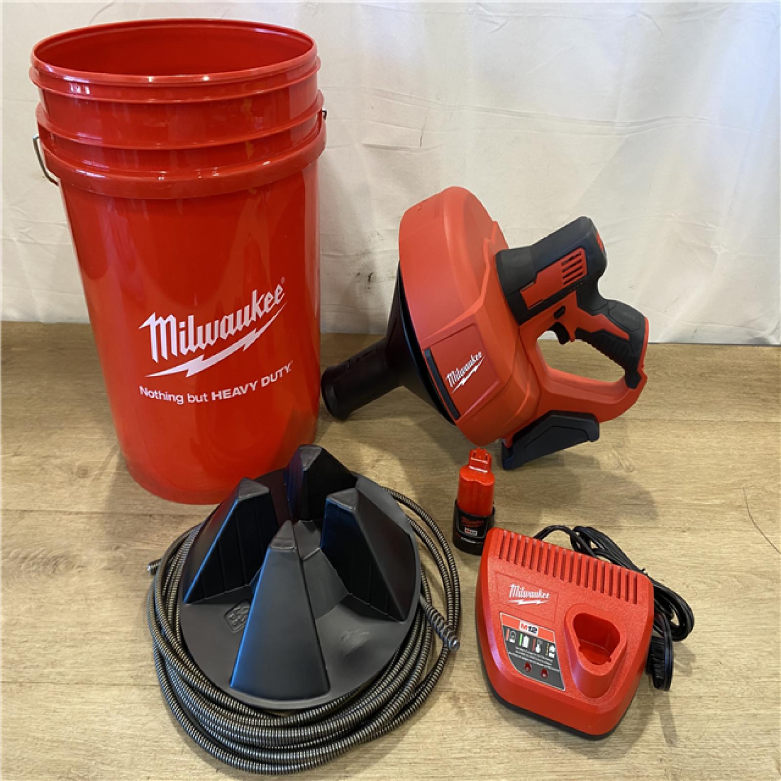 AS-IS Milwaukee M12 12-V Lithium-Ion Cordless Drain Snake Auger kit