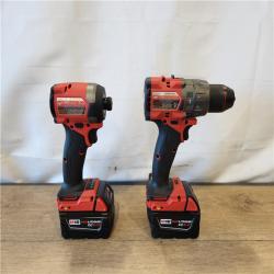 AS-IS- Milwaukee  FUEL 18V Lithium-Ion Brushless Cordless Hammer Drill and Impact Driver Combo Kit