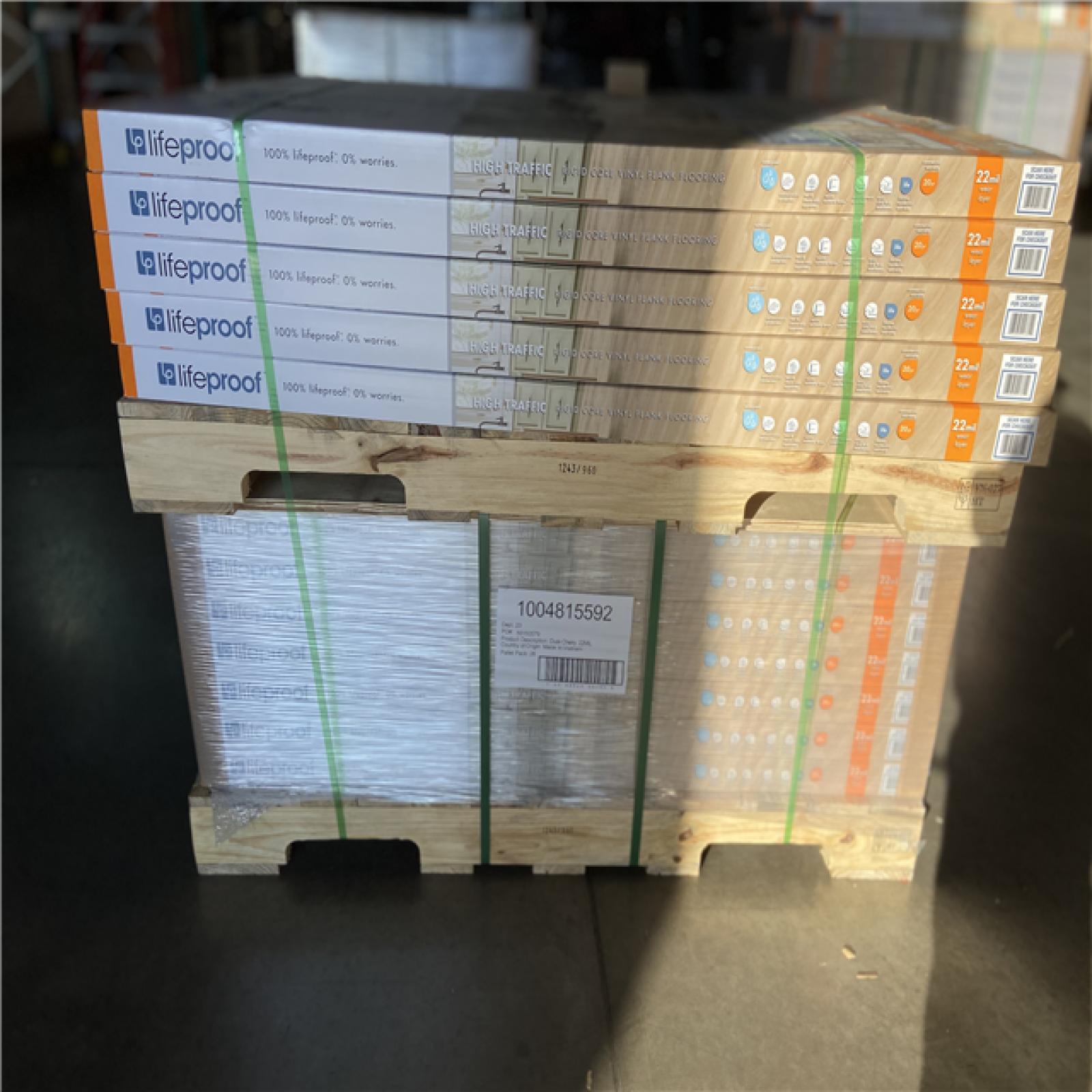 DALLAS LOCATION - Lifeproof Dusk Cherry 22 MIL x 8.7 in. W x 48 in. L Click Lock Waterproof Luxury Vinyl Plank Flooring (20.1 sqft/case) - 48 CASES