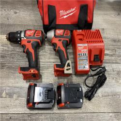 AS-IS Milwaukee 18V Lithium-Ion Cordless Drill Driver/Impact Driver Combo Kit