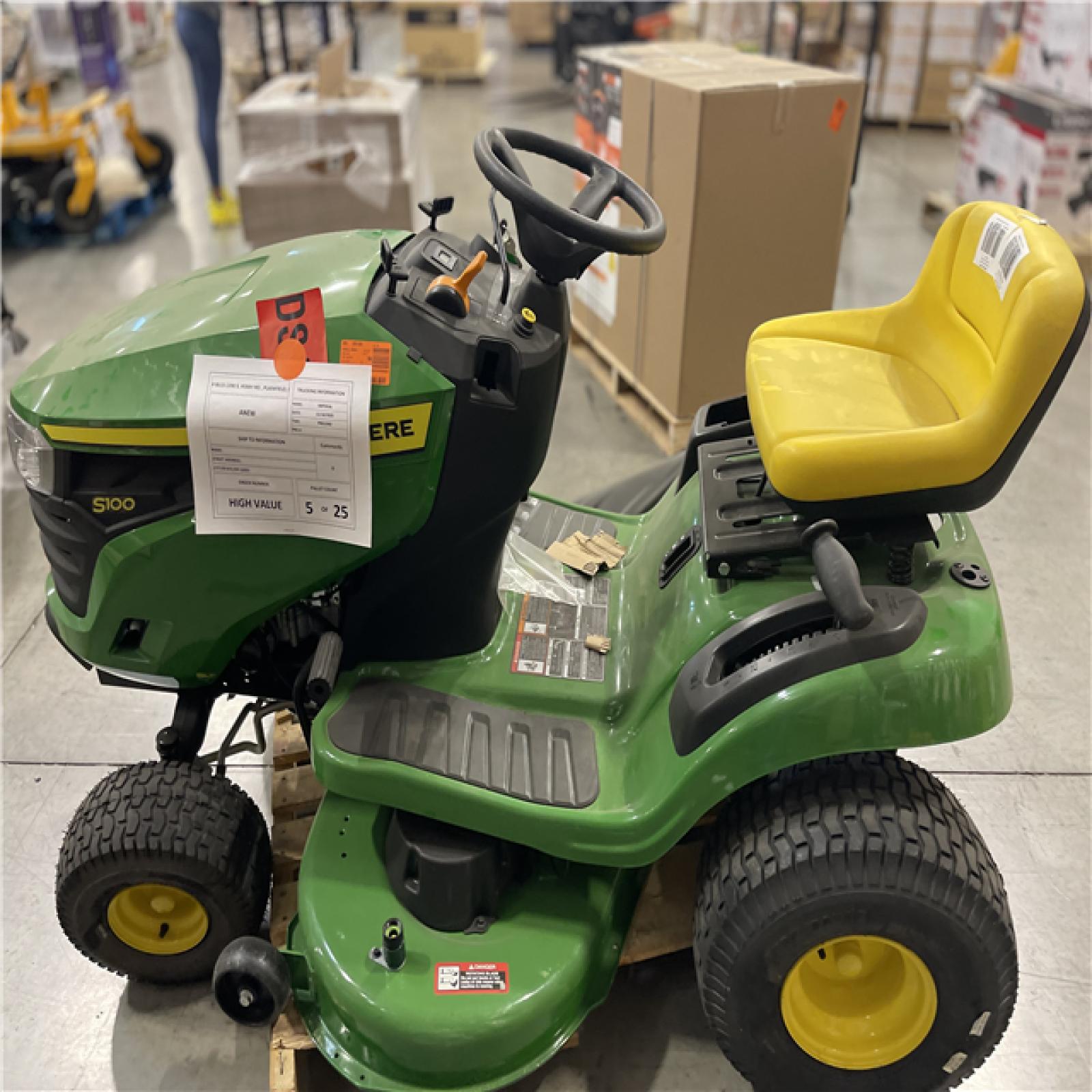 DALLAS LOCATION -LIKE NEW! John Deere S100 42 in. 17.5 HP Gas Hydrostatic Riding Lawn Mower