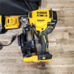 HOUSTON LOCATION - AS - IS DEWALT 20V MAX Lithium-Ion 15-Degree Electric Cordless Roofing Nailer Kit