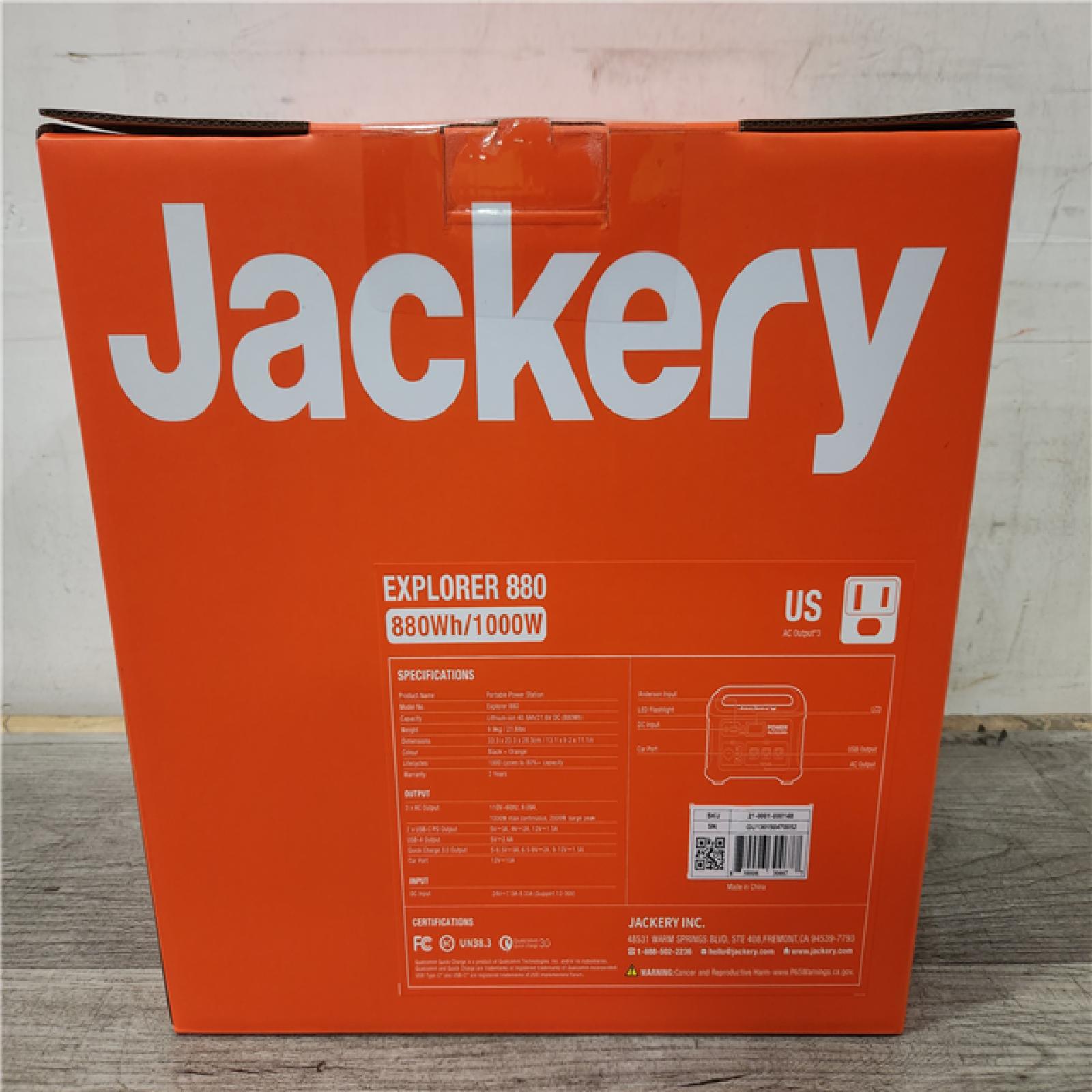 Phoenix Location NEW Jackery Explorer 880, 880Wh/1000W Model No: Explorer 880