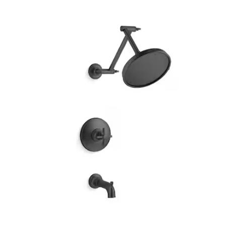 NEW! - KOHLER Paces Single Handle 3-Spray Tub and Shower Faucet 1.75 GPM in Matte Black