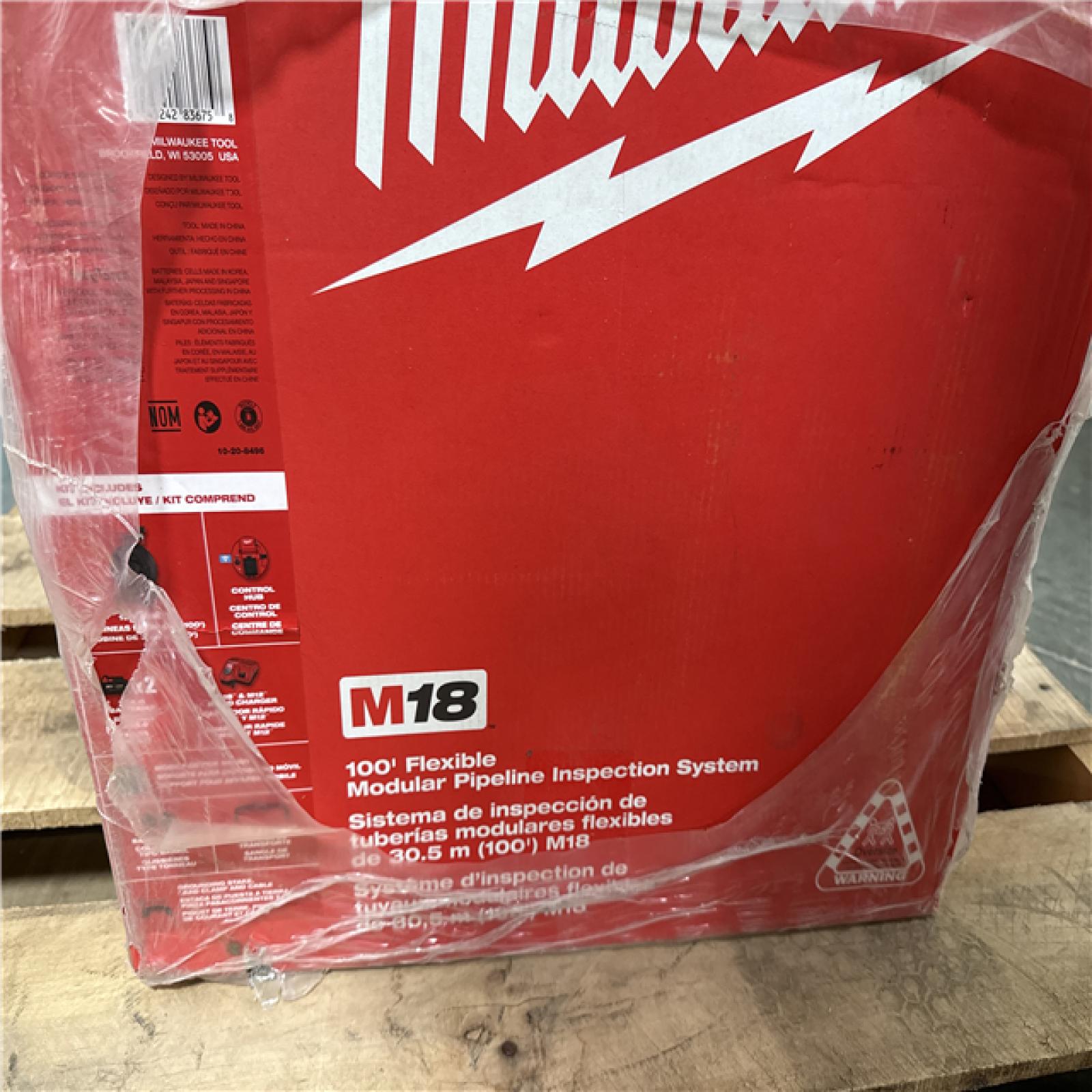 California NEW Sealed Box Milwaukee 100’ Flexible Modular Pipeline Inspection System