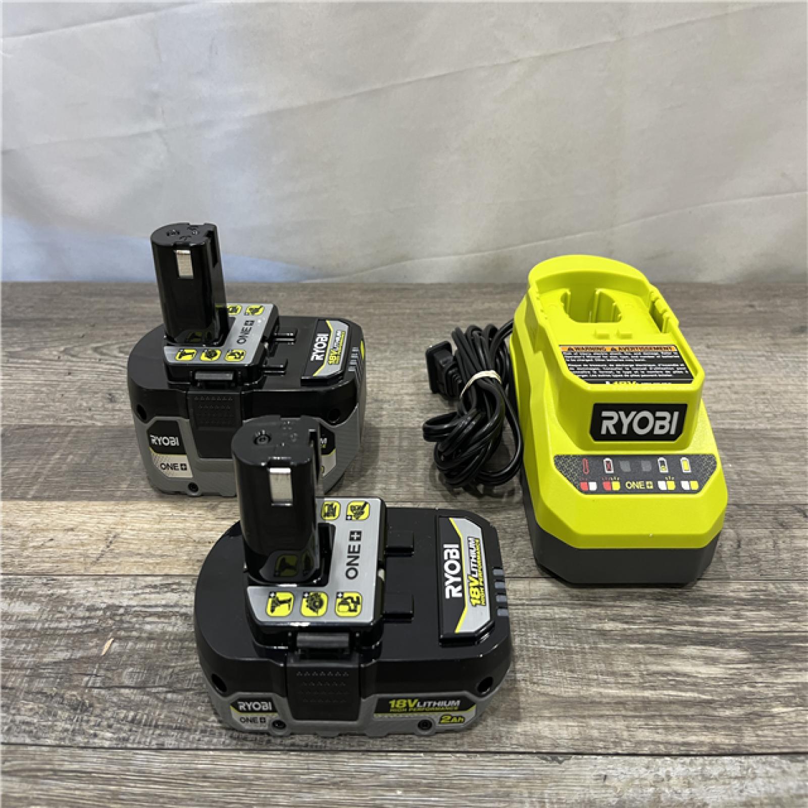 AS-IS RYOBI ONE+ 18V Lithium-Ion Starter Battery  and Charger Kit