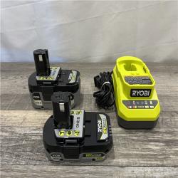 AS-IS RYOBI ONE+ 18V Lithium-Ion Starter Battery  and Charger Kit