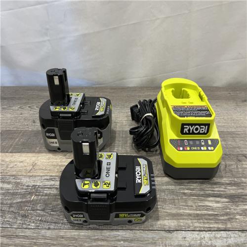 AS-IS RYOBI ONE+ 18V Lithium-Ion Starter Battery  and Charger Kit