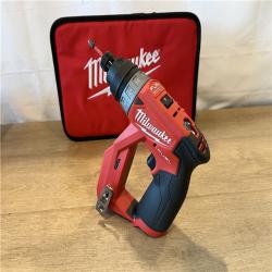 AS-IS Milwaukee FUEL 12V Lithium-Ion Brushless Cordless 4-in-1 Installation 3/8 in. Drill Driver with 4 Tool Head (Tool-Only)