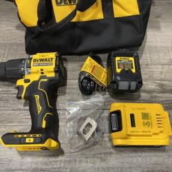 AS-IS DEWALT ATOMIC 20V Lithium-Ion Cordless 1/2 in. Hammer Drill Kit