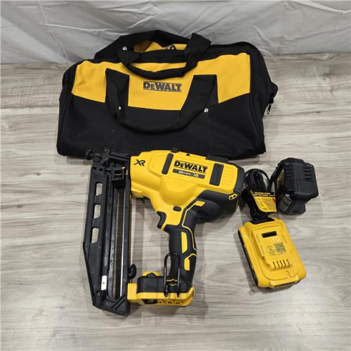 AS-IS DeWalt DCN660D1 20V 16 Gauge Cordless Angled Finish Nailer Kit W/ 2Ah Battery