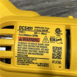 AS-IS DEWALT 20V MAX Cordless 18-Gauge Swivel Head Shears (Tool Only)