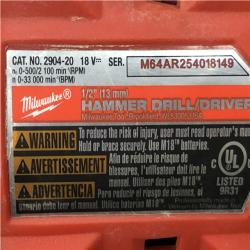 AS-IS Milwaukee FUEL 18V Lithium-Ion Brushless Cordless 1/2 in. Hammer Drill/Driver (Tool-Only)