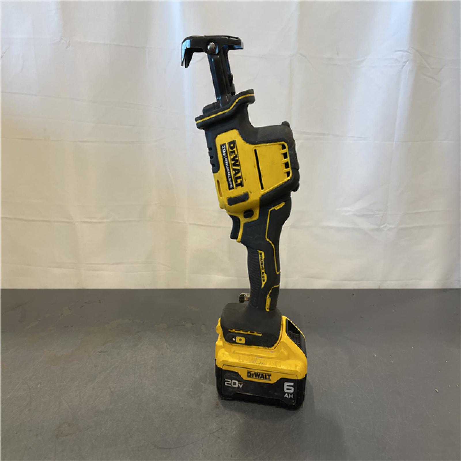 AS-IS - DeWalt ATOMIC 20-Volt MAX Lithium-Ion Cordless Brushless Compact Reciprocating Saw with Premium Lithium-Ion 6.0 Ah Battery Pack