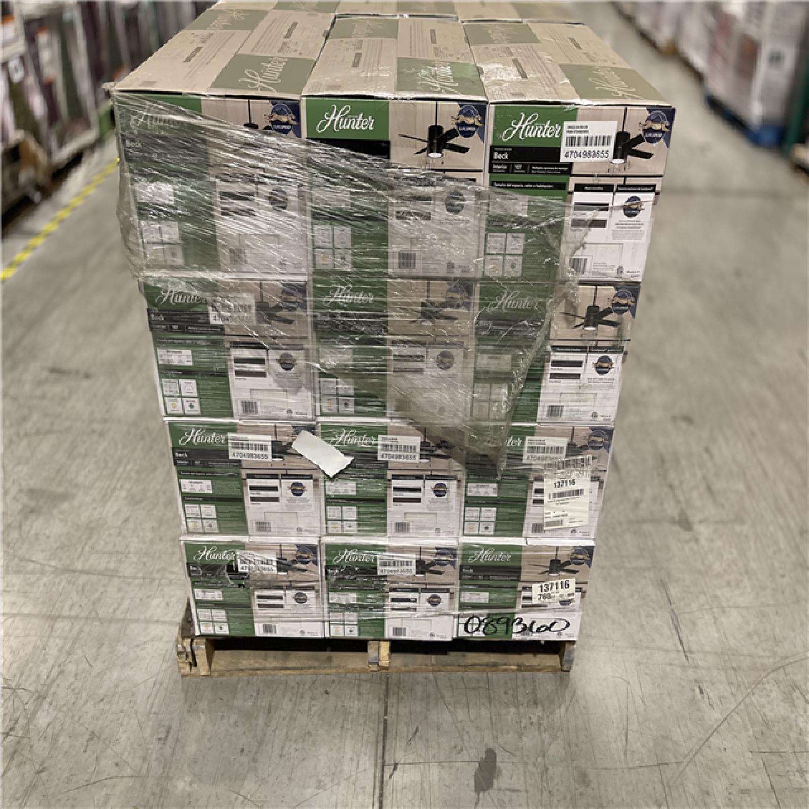 DALLAS LOCATION- Hunter 42 inch Indoor Ceiling Fan with LED Light PALLET (24 UNITS)