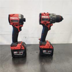 AS-IS- Milwaukee FUEL 18V Lithium-Ion Brushless Cordless Hammer Drill and Impact Driver Combo Kit