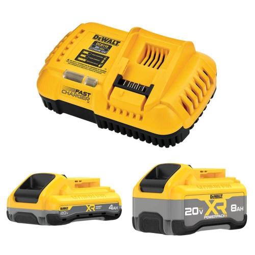 NEW - DEWALT 20V XR Lithium-Ion Starter Pack with 8.0 Ah and 4.0 Ah Battery Packs and Charger