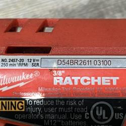 AS-IS Milwaukee 12V Lithium-Ion Cordless 3/8 in. Ratchet (Tool-Only)