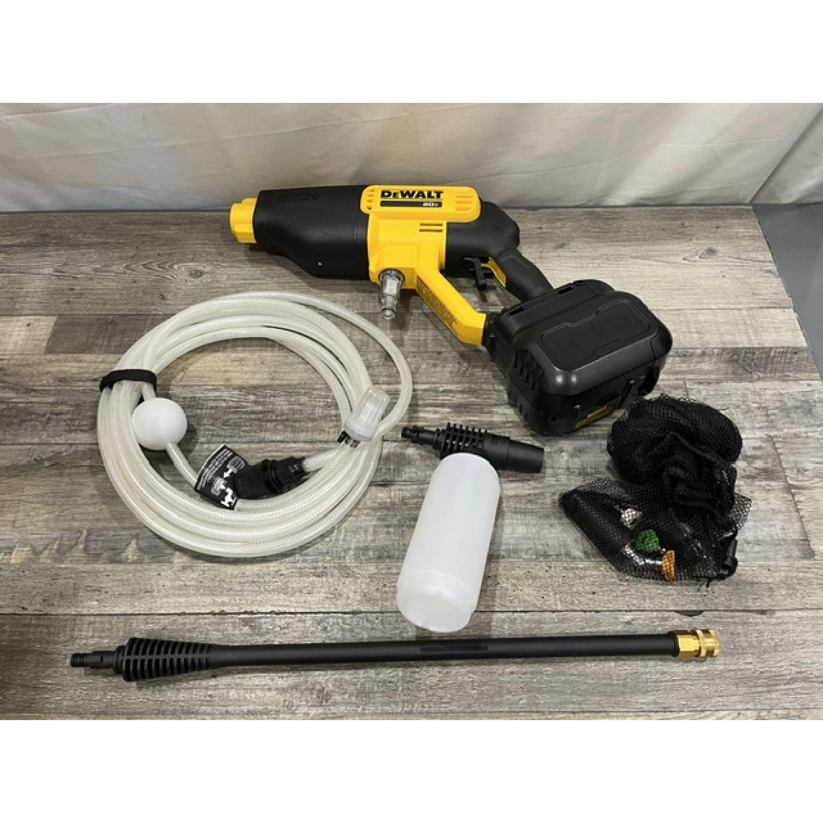 AS-IS DEWALT 20V MAX 550 PSI 1.0 GPM Cold Water Cordless Power Cleaner with 4-Nozzles (Tool Only)