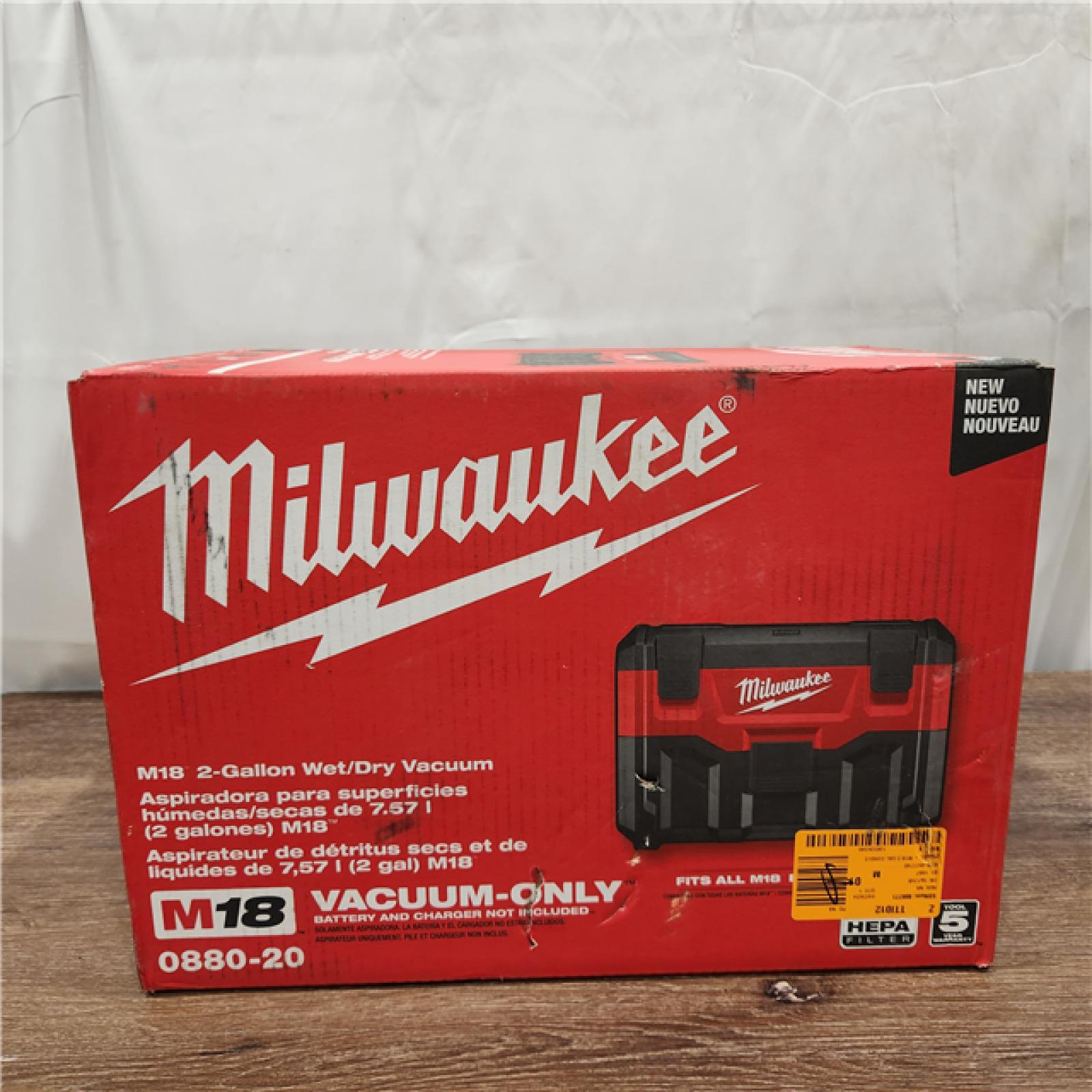 AS-IS Milwaukee  18-Volt Cordless Wet/Dry Vacuum  Red