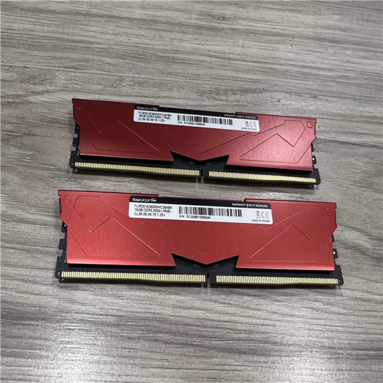 AS-IS Teamgroup FLRD516G6000HC38ABK T-force Vulcan 16gb (2x8gb) Ddr5 6000mhz