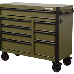 DALLAS LOCATION- AS-IS HUSKY Standard Duty 42 in. 8-Drawer Matte Army Green Rolling Tool Cabinet
