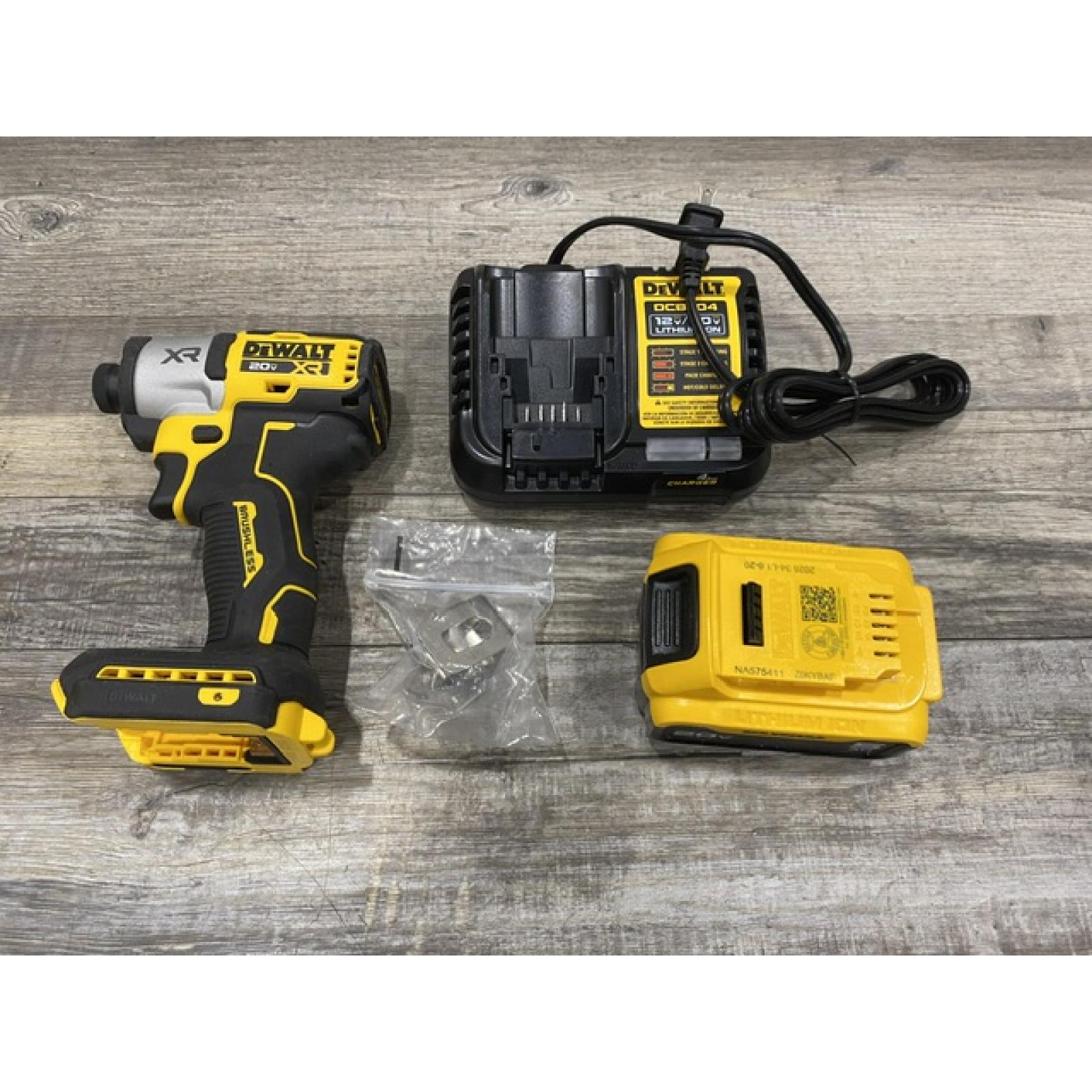 AS-IS DEWALT 20-Volt Maximum XR Lithium-Ion Cordless Brushless 1/4 in. 3-Speed Impact Driver Kit