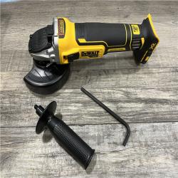 AS-IS DEWALT 20V MAX XR Cordless Brushless 4.5 in. Slide Switch Small Angle Grinder with Kickback Brake (Tool Only)
